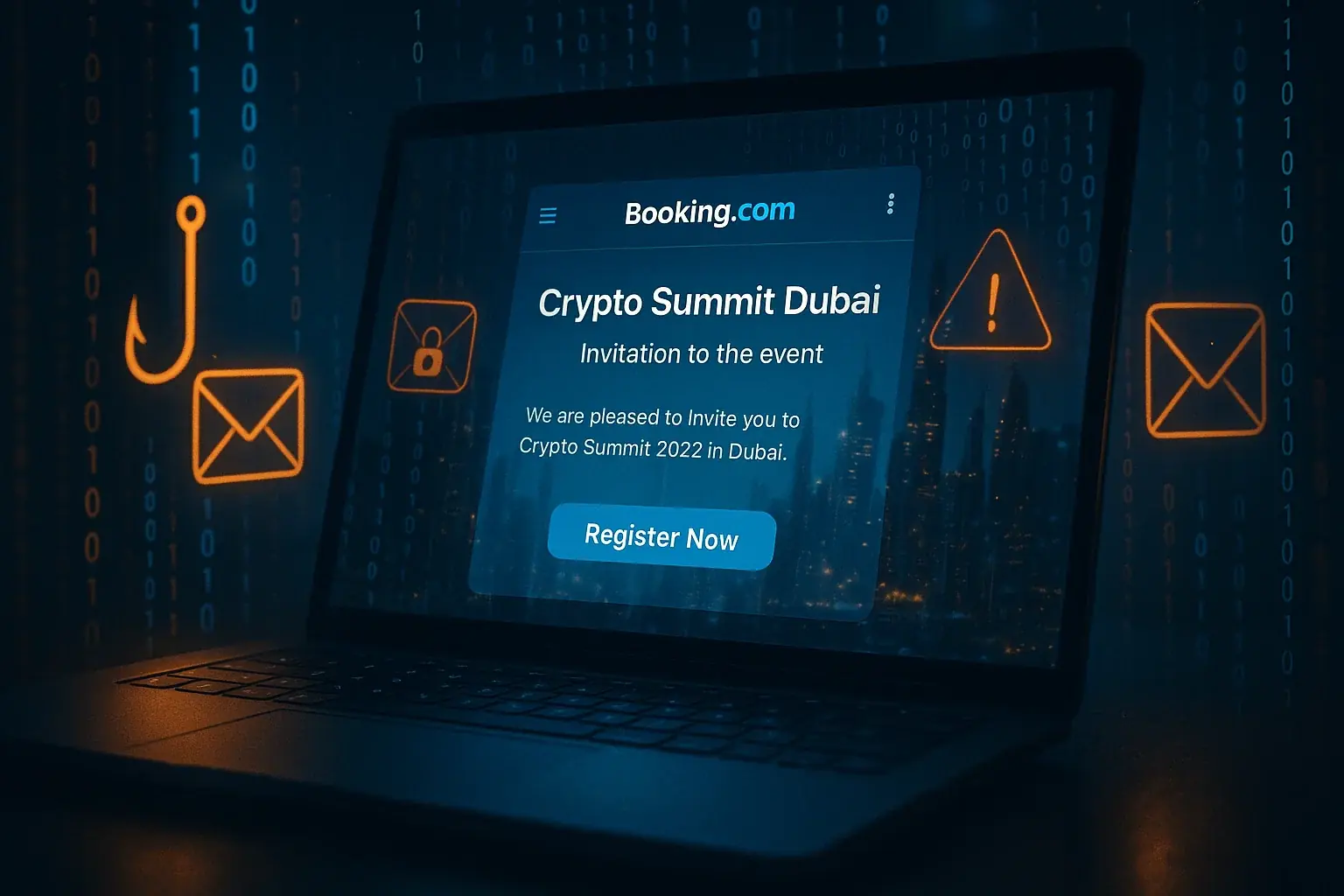 暗号詐欺の警告：偽のBooking.comとCoinbaseがドバイでのサミットで提携