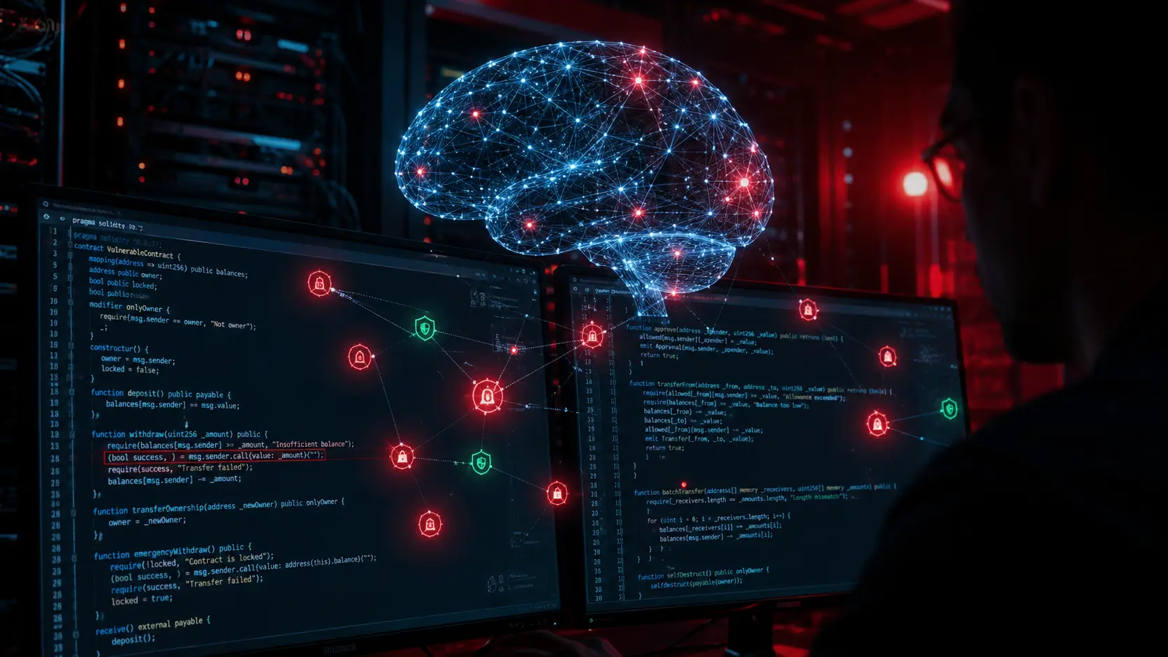 Image for article: IA contra smart contracts: 72,2% en ataque, 36% en defensa