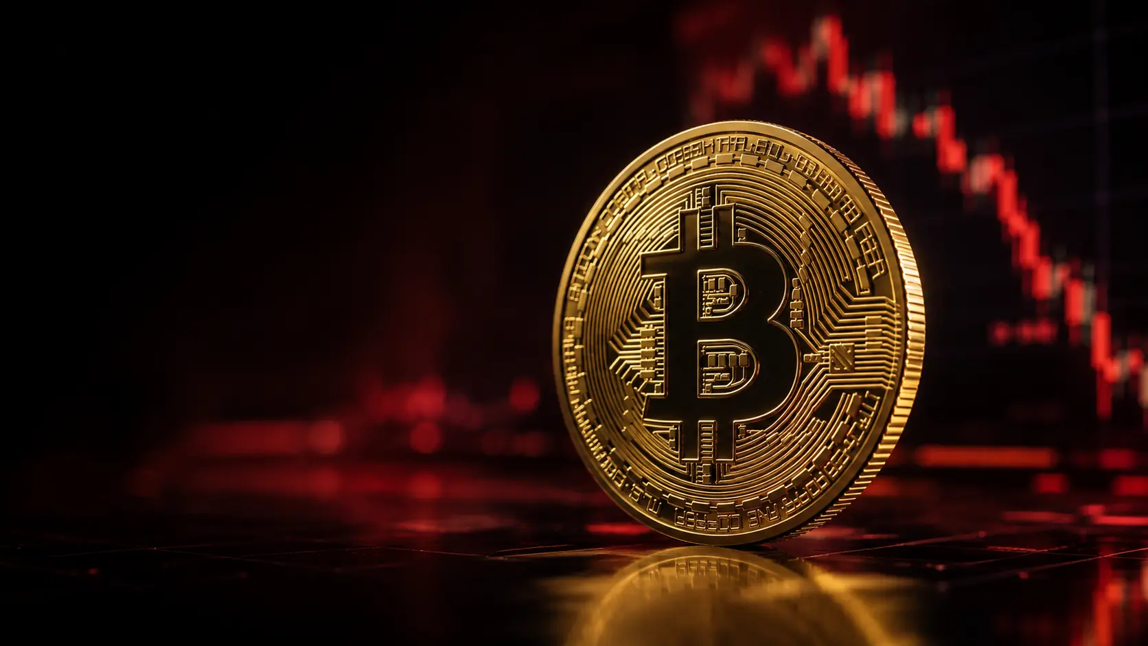 ビットコイン下落局面：金色のコントラスト